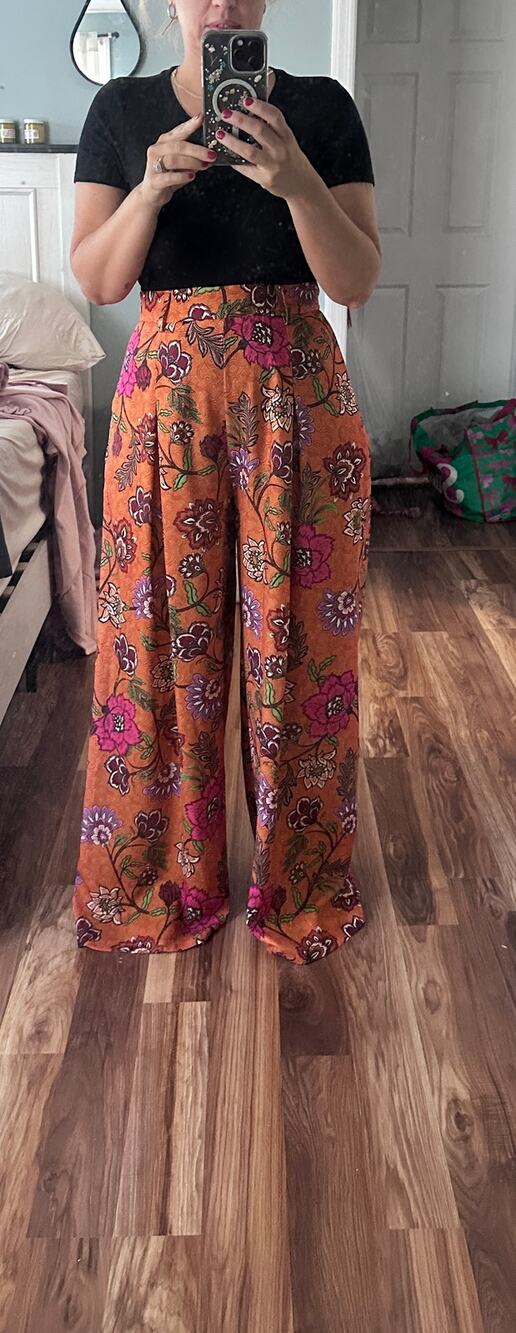 Flying Tomato Floral Wide Leg High Waisted Palazzo Pants